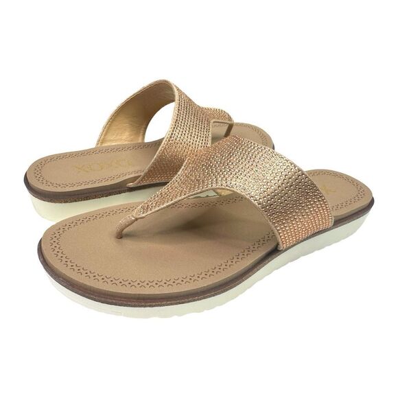 XOXO Dorcie Sandals - Rose Gold Rhinestones - Size 7 - Picture 3 of 9